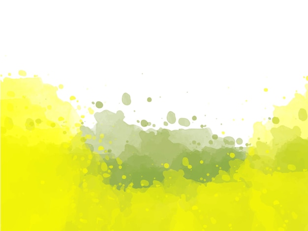 Abstract yellow watercolor fluid on white background