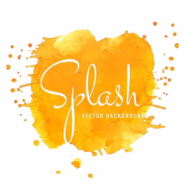 Abstract yellow watercolor splash background