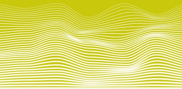 抽象的な黄色の波線の輪郭の背景黄色ベクトル