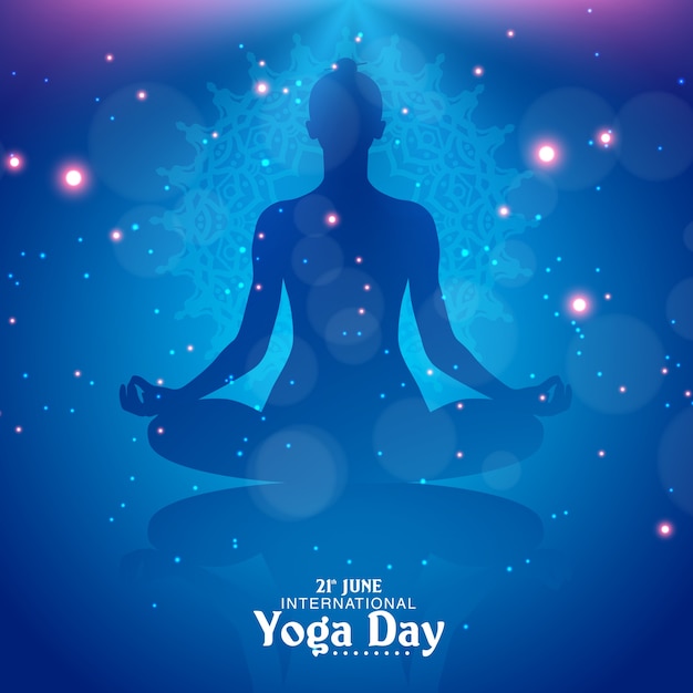 abstract yoga day background vector illustration