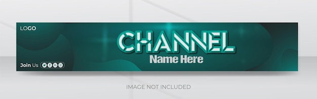 Abstract youtube channel cover or banner design template