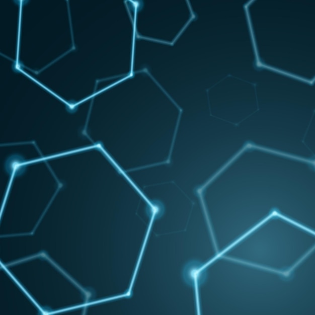 Abstract zeshoek achtergrond moleculair sci fi wetenschappelijk ontwerp Grafisch concept voor uw ontwerp