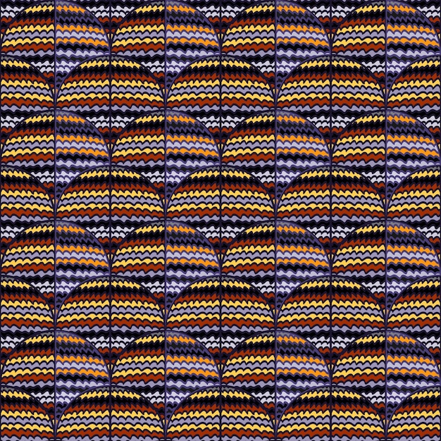 Вектор Абстрактный зигзагообразный полосатый бесшовный узор в стиле каракулей ручной рисунок линий бесконечные обои декоративная волна этнического происхождения