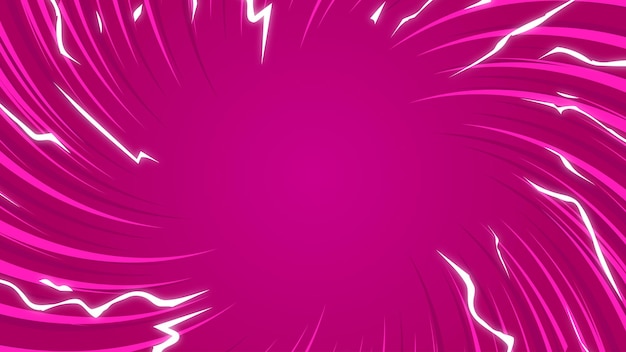 Vector abstract zoom comic with fx on pink background