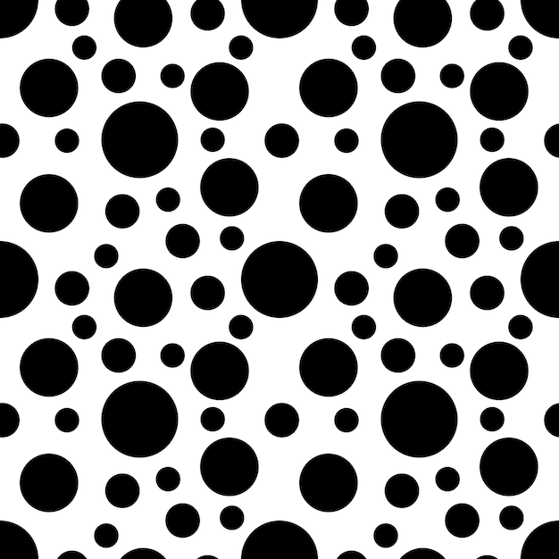 Abstract zwart cirkel naadloos patroon op witte achtergrond voor grafisch ontwerpdecoratie