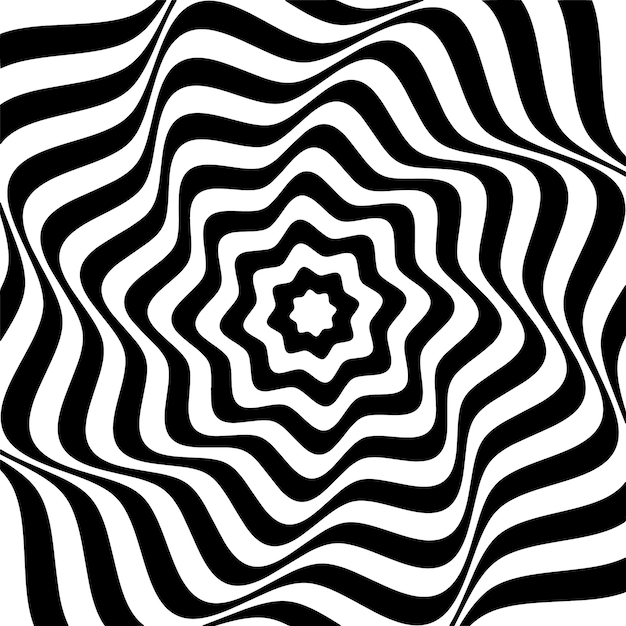 Vector abstract zwart concentrische radiale lijnen ontwerpelement voor technologie rond logo naadloos mooi