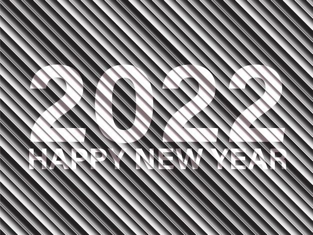 Abstracte 2022 gelukkig nieuwjaar achtergrond papier schaduw