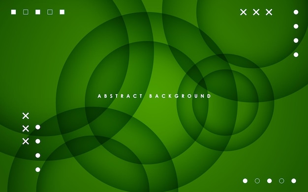 Abstracte 3D cirkel lagen groene kleurverloop achtergrond eps10 vector