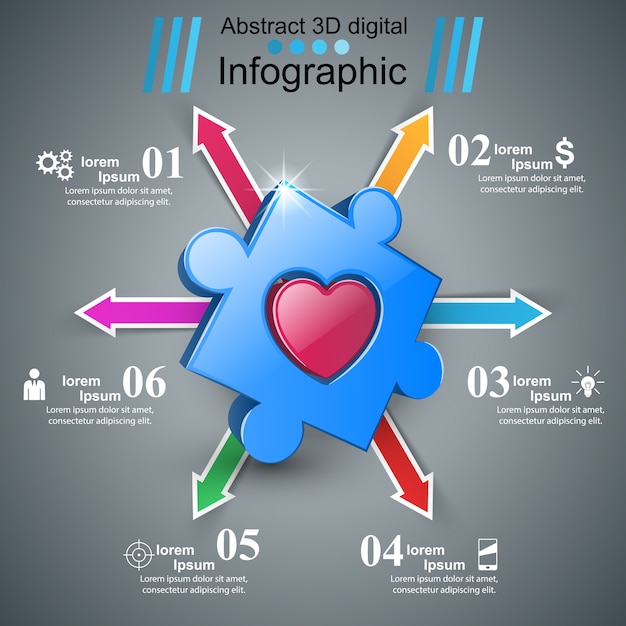 Abstracte 3d digitale afbeelding infographic