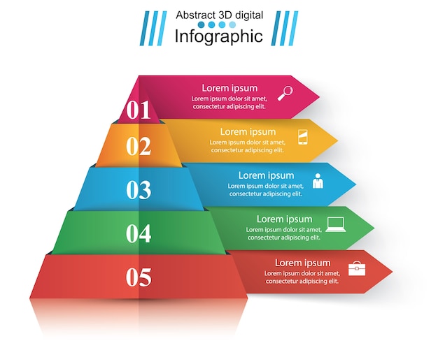 Abstracte 3d digitale afbeelding infographic.