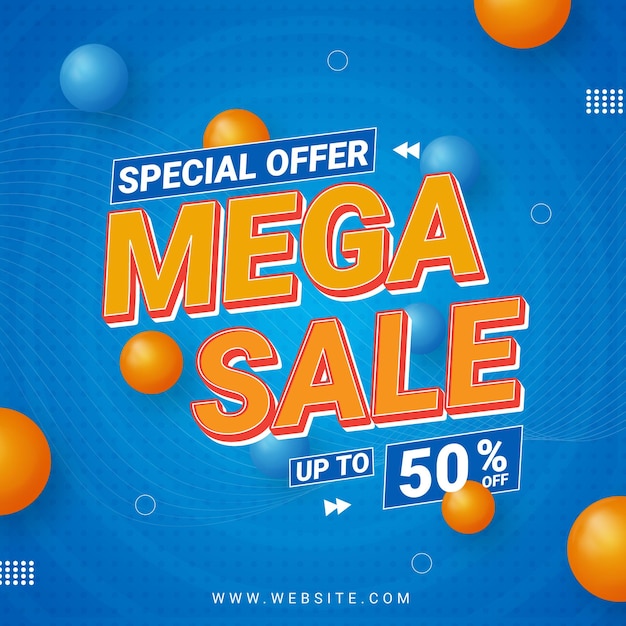 Abstracte 3d Mega Sale-achtergrond