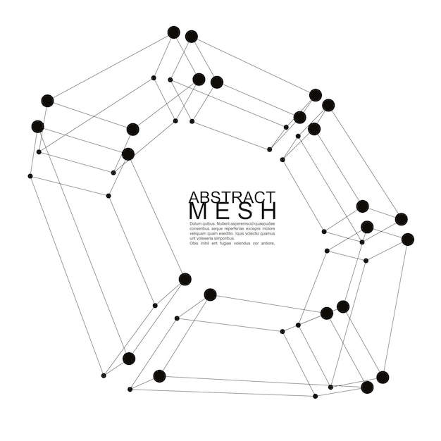Abstracte 3d mesh vector achtergrond, duidelijke eps 8.