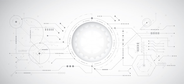 Abstracte 3d ontwerpachtergrond met technologiepunt en lijn