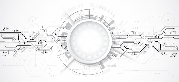 Abstracte 3d ontwerpachtergrond met technologiepunt en lijn