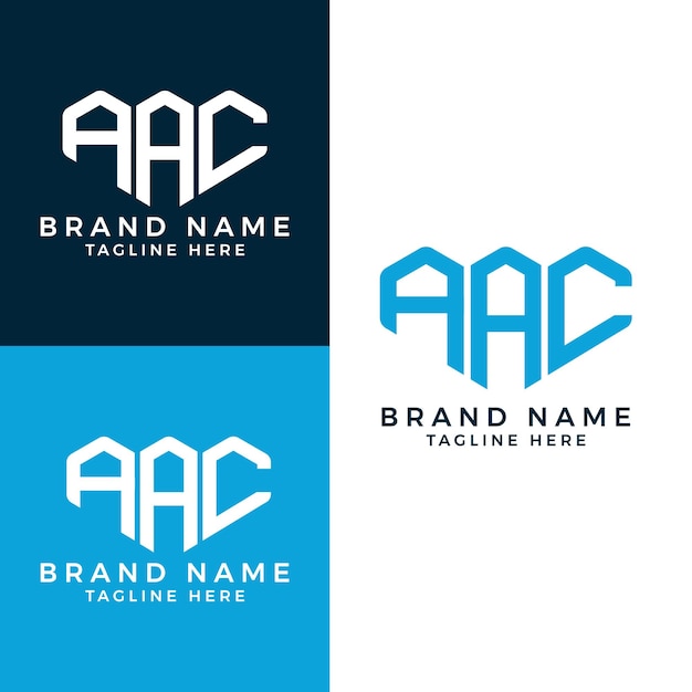 Abstracte AAC brief logo decorontwerp monogram.