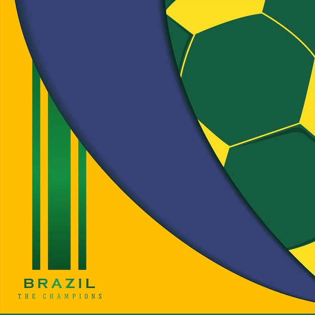 Abstracte achtergrond brazilië vlag wereldbeker qatar 2022 vector illustratie en tekst perfecte kleurencombinatie