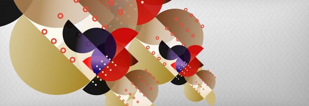 Abstracte achtergrond geometrische compositie dynamische cirkels en ronde vormen ontwerp sjabloon