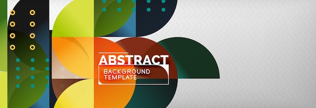 Abstracte achtergrond geometrische compositie dynamische cirkels en ronde vormen ontwerp sjabloon