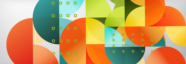Abstracte achtergrond geometrische compositie dynamische cirkels en ronde vormen ontwerp sjabloon