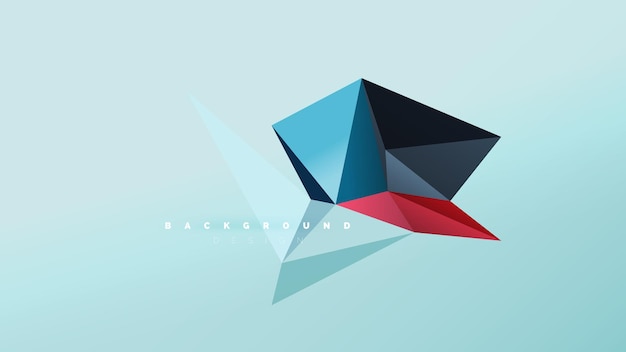 Abstracte achtergrond geometrische origami stijl vorm compositie driehoekige low poly ontwerp concept kleurrijke trendy minimalistische illustratie