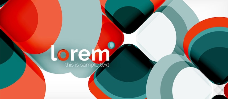 Vector abstracte achtergrond geometrische veelkleurige ronde vormen compositie trendy abstracte lay-out sjabloon voor zakelijke of technologische presentatie