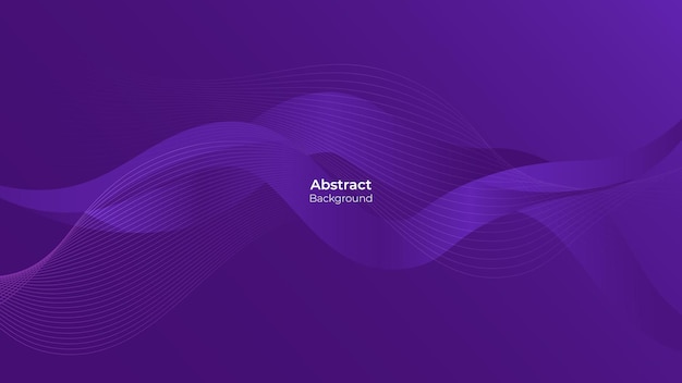 Abstracte achtergrond golflijnen Dynamische compositie violet verloop Vector 10 EPS