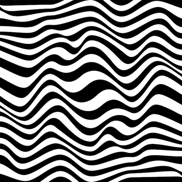 Abstracte achtergrond in zwart-wit met golvende lijnenpatroon