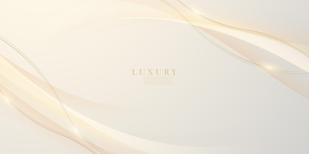 Abstracte achtergrond Luxe met fonkelende gouden lijnen vectorillustratie voor sjabloonbanner