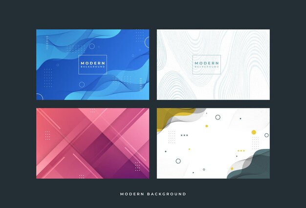 Abstracte achtergrond Memphis concept gradation4 set collectioneps 10