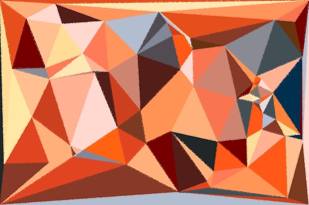 Vector abstracte achtergrond met 3d-driehoeken en lichteffecten