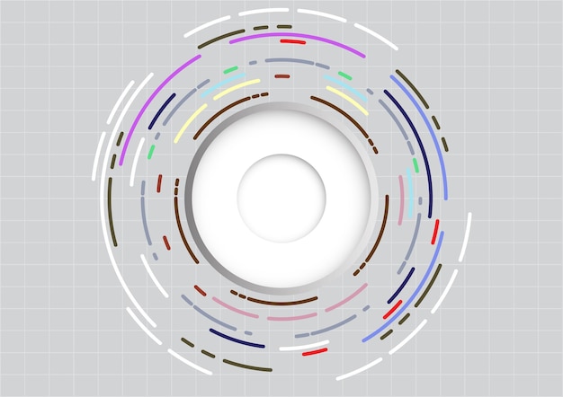 Abstracte achtergrond met cirkel- en krommevormen Vector kleurrijke illustrator