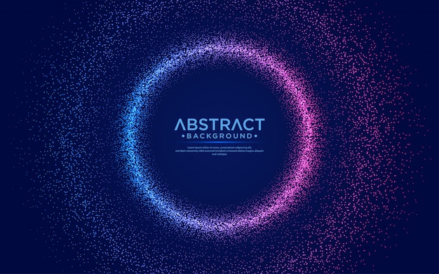 Abstracte achtergrond met deeltjes vloeibare dynamische stroom.