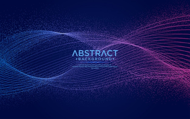 Abstracte achtergrond met deeltjes vloeibare dynamische stroom