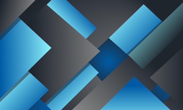 Abstracte achtergrond met dynamische blauwe en grijze geometrische vormen die een moderne