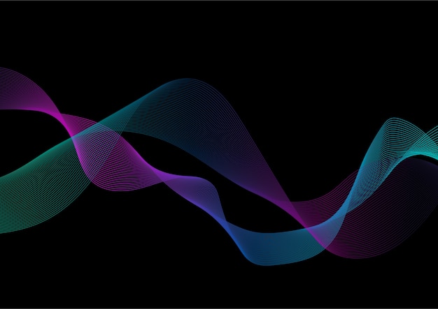 Abstracte achtergrond met gekleurde dynamische golven
