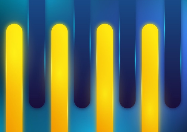 Abstracte achtergrond met gele en blauwe lijnen