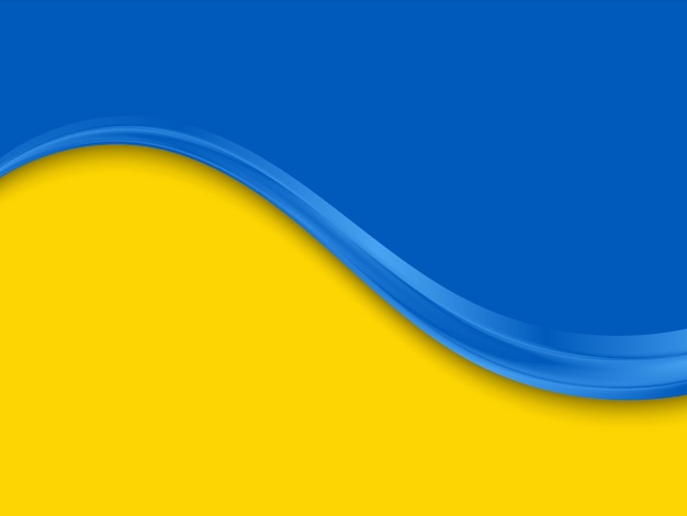 Vector abstracte achtergrond met golf gele en blauwe achtergrond vectorillustratie eps10