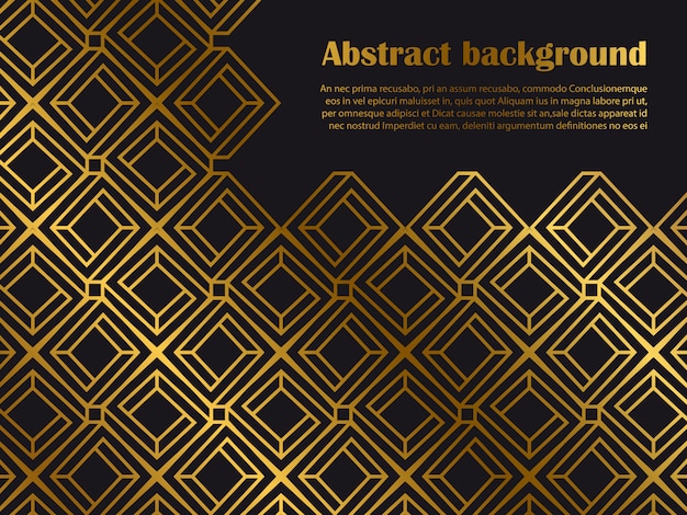 Abstracte achtergrond met gouden geometrische vormen