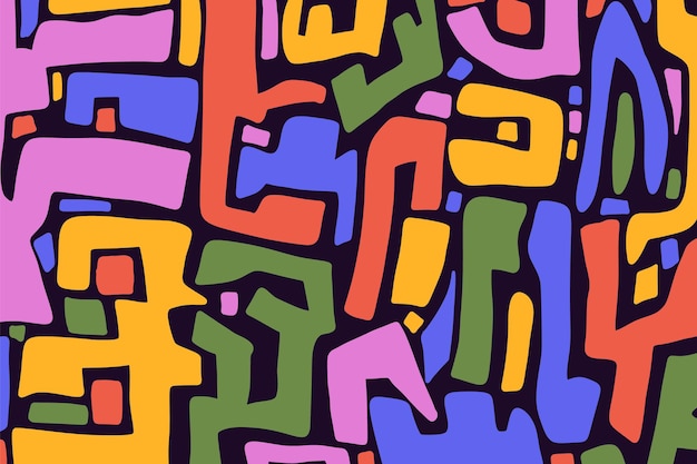 Abstracte achtergrond met groovy vibes geometrische retro kleurrijke ontwerp abstracte vormen geïsoleerd op