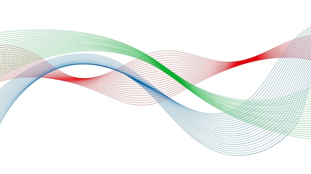 Abstracte achtergrond met kleurrijke golfverlooplijnen op witte achtergrond. Moderne technische achtergrond, golfontwerp. vector illustratie