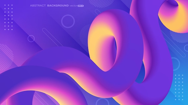 Abstracte achtergrond met kleurrijke vloeiende golfvorm van 3D-gradiëntstroom