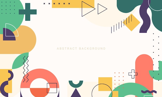 Abstracte achtergrond met kleurrijke vormen plat ontwerp