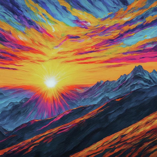 Abstracte achtergrond met kleurrijke zonsondergang Abstract achtergrond met kleurige zonsondergang