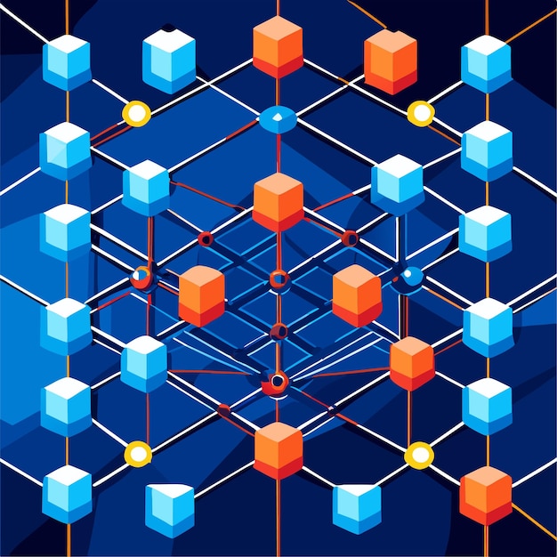 Vector abstracte achtergrond met laag polyontwerp met verbindende punten