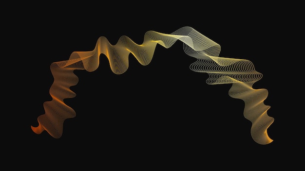 Abstracte achtergrond met luxe gouden golven