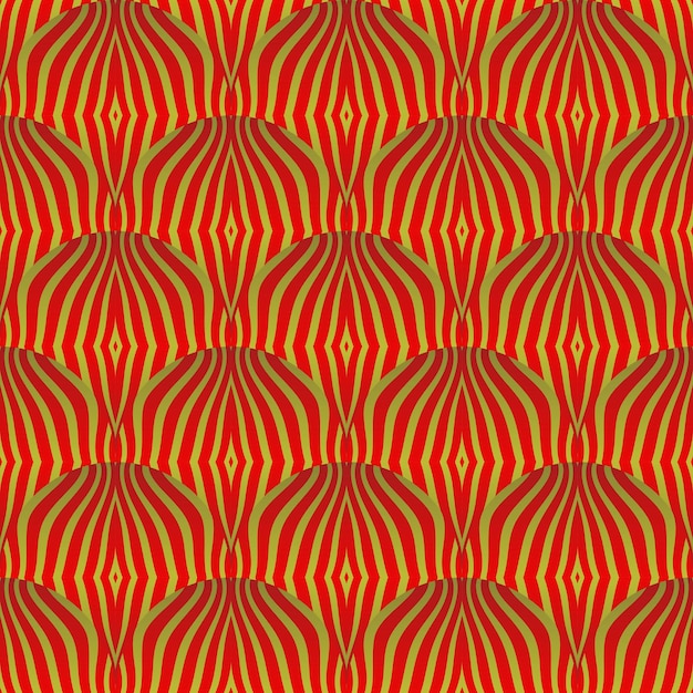 Abstracte achtergrond met naadloze getextureerde rode kleur gecombineerd met gouden kleur