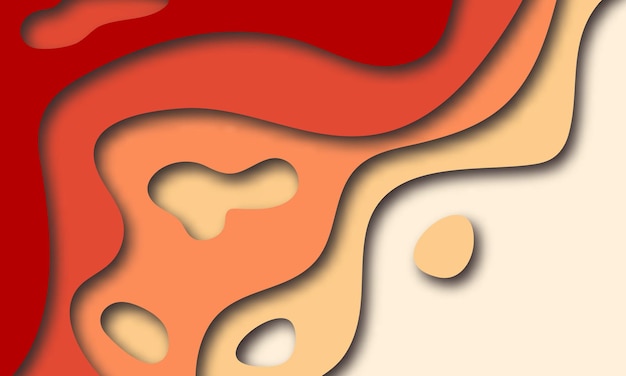 Abstracte achtergrond met oranje papier gesneden vormen banner ontwerp. Vector illustratie.