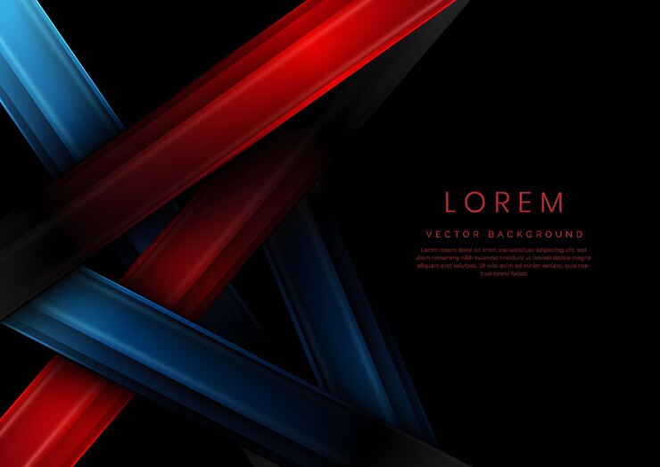 Abstracte achtergrond met rode en blauwe geometrische vormen