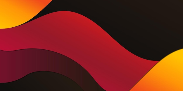Abstracte achtergrond met rood lint Moderne glanzende rode en zwarte achtergrond