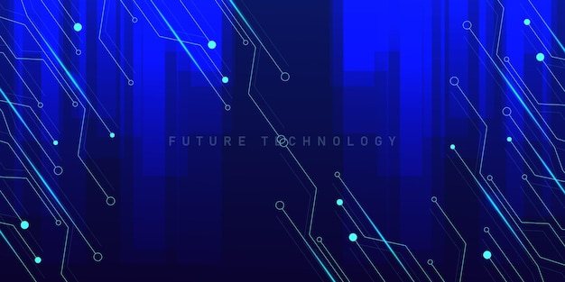 Abstracte achtergrond met toekomstige technologie digitale thema met blauwe kleur en glanzende lijn deeltjes